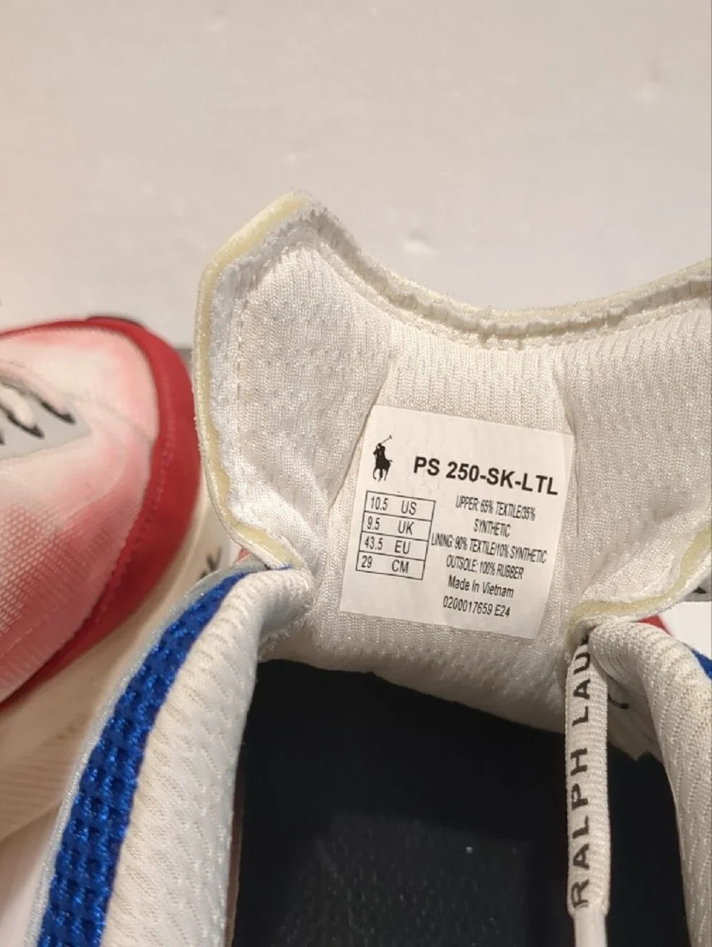 Polo Ralph Lauren Red, White & Blue Mesh Sneakers